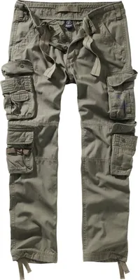 Produktbild von Brandit Cargohose Herren Pure Vintage Trouser Slim oliv Basics 100% Baumwolle 5XL