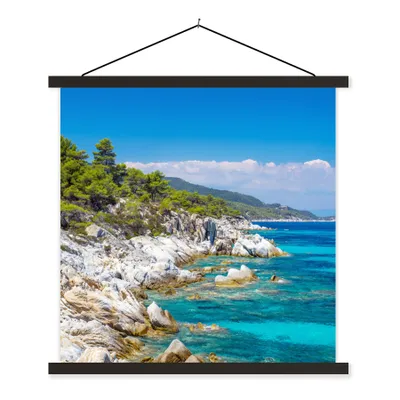 Produktbild von MuchoWow® Textilposter Meer - Sommer - Tropisch 40x40 cm mit schwarzem Rahmen - Fotos