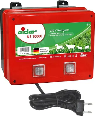 Produktbild von Weidezaungerät 0239-000 Netzgerät 230V gewaltige 8.2 Joule - Lange Zäune, starker Bewuchs für Rinder, Pferde, Ziegen - Top auch als Wildzaun