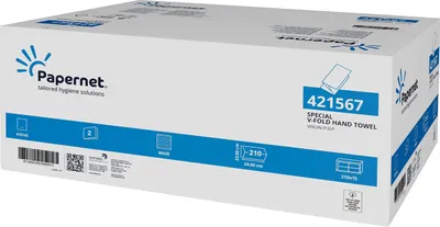 Produktbild von Papernet Papierhandtuch 421567 V-Falz 2lg ws 24x23cm 15x210Bl