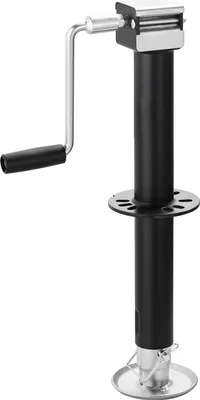 Immagine prodotto di SucceBuy Martinetto per rimorchi con telaio ad A 2267 kg, corsa 381 mm, supporto per gambe a caduta regolabile a 7 livelli con bussola per trapano, compatibile con trapani a batteria, adatto per rimorchi di camper, veicoli commerciali e imbarcazioni
