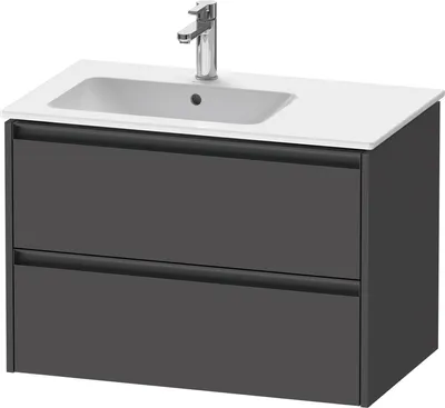 Zdjęcie produktu dla Duravit Ketho.2 - Szafka pod umywalkę 549x810x480 mm, 2 szuflady, grafit mat K252670490000