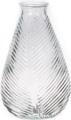 Produktbild von INNA-Glas Flaschenvase NELLOMIO mit Blattstruktur, Glas, klar, 23 cm, Ø 14 cm - Vase transparent