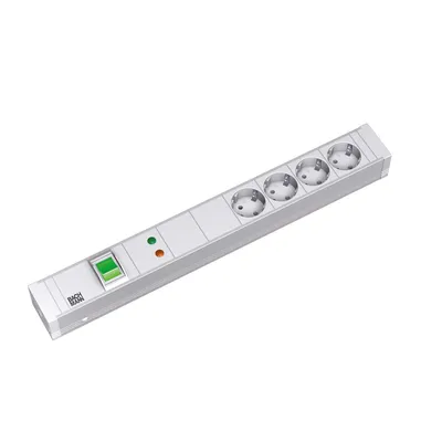 Produktbild von BACHMANN 19" PDU 1,5HE 4xCEE7/3 GVS, Schalter, Gerätevollschutz