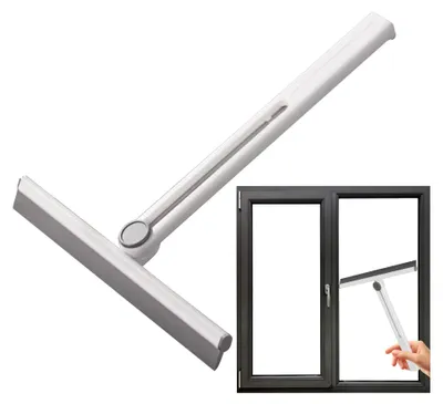 Produktbild von Fensterreinigungsschaber,Mit Drehbarem Griff Für Saubere Scheiben - Haushaltsreinigungszubehör Für Autoscheiben Fliesen Spülen Spiegel Tische Küchentheken