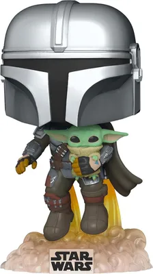 Produktbild von Funko POP!  Star Wars: The Mandalorian – Mando fliegt mit Jetpack