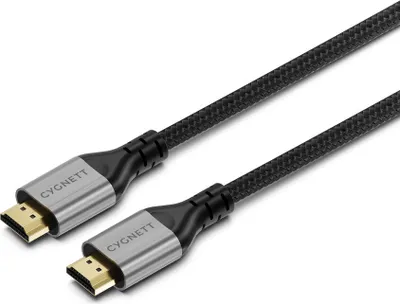 Produktbild von CYGNETT, HDMI zu HDMI Kabel 8K Ultra HD 60Hz 48 Gbit/s 1,5m, Schwarz