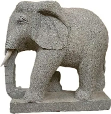 Produktbild von Großer Elefant aus Granit für den Garten Frostfest Neu und Witterungsbeständig, HIA-001-3