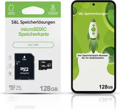 Produktbild von microSD Speicherkarte S&L für vivo Y300 - Speicherkapazität: 128 GB