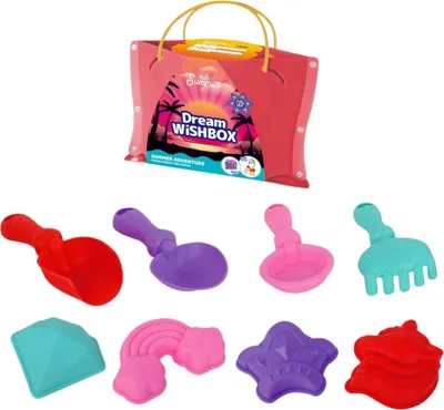 Produktbild von Satz Schaufeln und Sandförmchen Kristalle mit Tasche