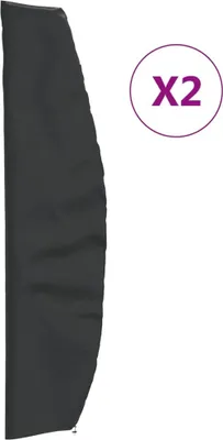 Obrázek produktu pro Plachty na zahradní slunečník 2 ks 265x50/70/40 cm 420D oxford