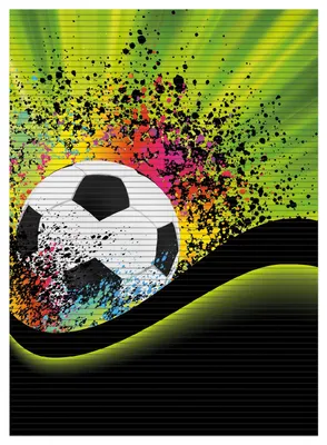 Produktbild von Wallario Duschmatte Antirutschmatte Badmatte Fußmatte Fußball - Design Wellen und Regenbogen in grün, Größe ca. 90 x 65 cm