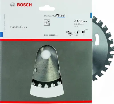 Produktbild von BoschKreissägeblatt 'Standard for Steel', Ø 136 x 20 x 1.6 mm; 30 Z
