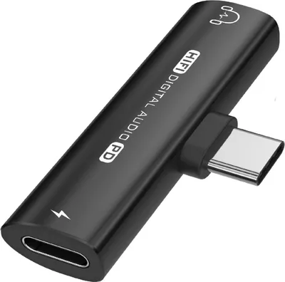 Zdjęcie produktu dla INF Przejściówka ze złącza USB-C na złącze słuchawkowe 3,5 mm Czarny