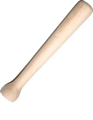 Produktbild von Barkeeper-Stampfer aus Holz, 22 cm | Cocktail-Stößel | Knoblauchpresse | Holzstabstampfer | Getränkezubehör