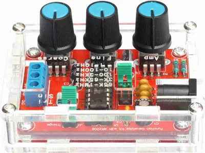 Imagen del producto de Kit de bricolaje para generador de señales de función de alta precisión XR2206, con salida de onda sinusoidal, triangular y cuadrada, frecuencia ajustable de 1 Hz a 1 MHz y amplitud ajustable