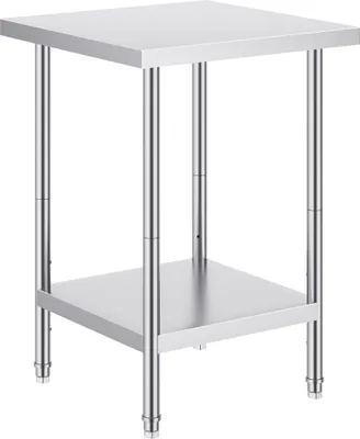 Obrázok produktu pre Prípravný stôl z nehrdzavejúcej ocele - 610x610mm Pracovný stôl pre gastronómiu - Kuchynský stôl na komerčné použitie