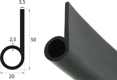 Produktbild von NP12 Notenprofil EPDM Kederprofil Gummi Profil Keder Dichtprofil Dichtungsprofil Gummi