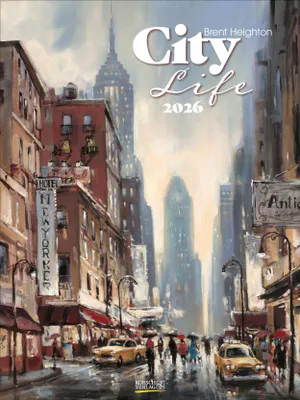 Produktbild von Korsch Wandkalender 2026 City Life Brent Heighton groß Hochformat Passepartout