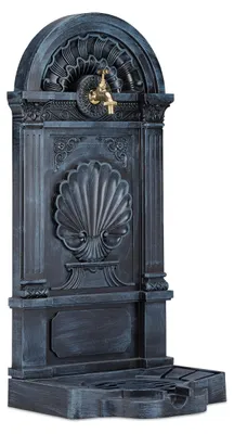 Produktbild von Brunnen für den Garten – Gartenbrunnen – Wasserspiel – Außenwasserhahn – Waschbecken – Aluminium, langlebig – Kompakt, 83 cm hoch