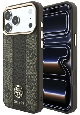 Obrázek produktu pro Pouzdro Guess 4G Stripe pro iPhone 18 Pro / 17 Pro, barva: hnědá