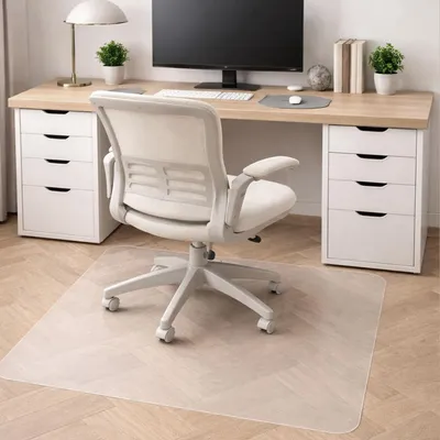 PVC-Bodenschutzmatte für Bürostühle, 120 x 150 cm, transparent