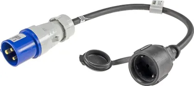 Produktbild von CEE Kabel Adapter Stecker auf Schutzkontakt-Kupplung 35cm IP44