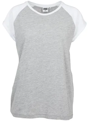 Immagine prodotto di Urban Classics - T-shirt da donna con maniche raglan TN770 (4XL) (grigio/bianco)