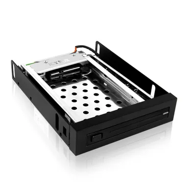 Produktbild von ICY BOX IB-2216StS, 1bay 2.5" SATA Wechselrahmen, 1x 2,5" SATA HDD zu 1x SATA Host, schwarz, 8,89 cm (3.5"), Speicherlaufwerkbehälter, Schwarz, 2.5", SATA, SATA II, Aluminium, Kunststoff