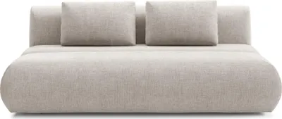 Produktbild von Sofa ATOMO mit Schlaffunktion, Schlafsofa, Wohnzimmersofa, Couch, Soffa, Bettsofa, Chenille-Stoff – Beige WIND 05
