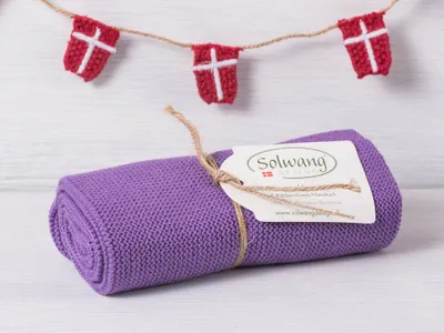 Produktbild von Solwang Küchentuch LILA gestrickt Putztuch Geschirrtuch Handtuch Gästehandtuch