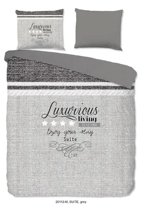 Produktbild von Pure Bettwäsche "Suite" - Grau - (200x220 cm) - 100 % Polyester