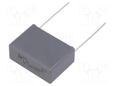 Obrázok produktu pre 1x Kondenzátor: 1uF, 27,5 mm, tolerancia ±5%, rozmery 32x13x22 mm, teplotný rozsah -55÷105°C, typ R75PR41004030J