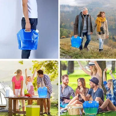 Produktbild von Wasserspeicher 2x5l 2x10l, Faltsam, Dicht, Camping, Outdoor