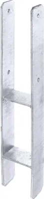Image de Support de poteau Alberts 213886, galvanisé à chaud, largeur intérieure 95 mm, hauteur totale 600 mm, épaisseur du matériau 6 mm