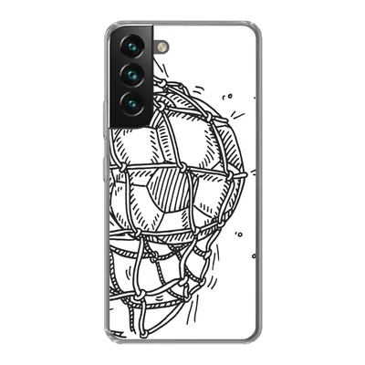 Produktbild von MuchoWow® Handyhülle Schutzhülle Hülle für Samsung Galaxy S22 Eine Illustration eines Fußballschusses ins Tor - Jungen - Mädchen - Kinder Silikon Softcase Handy Hülle - Mobiltelefonhülle