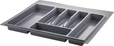 Produktbild von Economy Besteckeinsatz S72 490x540x45mm Besteckkasten Kunststoff silbergrau