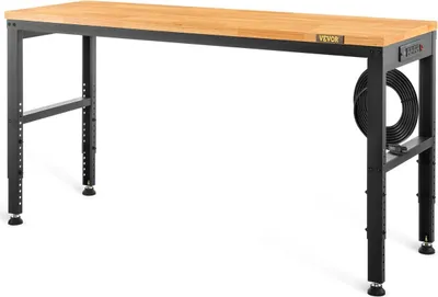 Immagine prodotto di Banco da lavoro regolabile in altezza 48"L x 20"W Banco da lavoro con presa di corrente