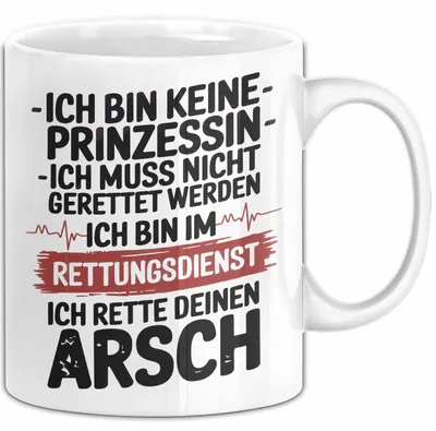 Produktbild von Sanitäter Tasse Geschenk Rettungsdienst Notfalldienste (Weiß)