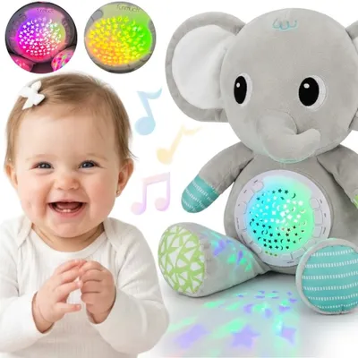 Produktbild von Woopie Baby Elefant Kuscheltier mit Projektor und beruhigenden Klängen 12 Melodien