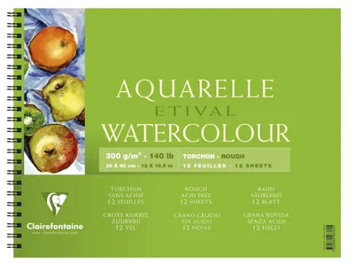 Produktbild von Clairefontaine 96362C, Kunstdruckpapierblock, 300 g/m², 12 Blätter