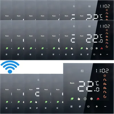 Zdjęcie produktu dla 20x inteligentny termostat Tuya WiFi, termostat pokojowy, cyfrowy termostat LCD, termostat ścienny do ogrzewania elektrycznego 16 A, programowalny termostat do ogrzewania podłogowego, czarny