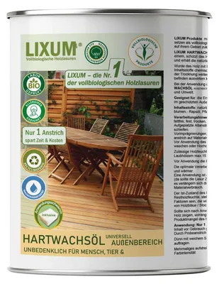 Produktbild von LIXUM biologisches & natürliches Hartwachsöl universell Außenbereich