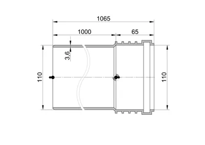 Produktbild von Wavin SiTech+ Rohr DN100 Länge=1 grau