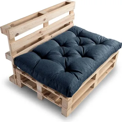 Obrázok produktu pre Vankúš z palety, vankúš na záhradnú pohovku, vankúš na sedenie, N_PPI (vankúš na sedenie 120x80, námornícka modrá)