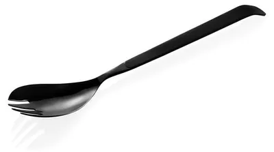 Produktbild von 8x Salatbesteck Salatgabel Kitchen Tool 1887, 31 cm, mit schwarzer PVD Beschichtung, Chromnickelstahl