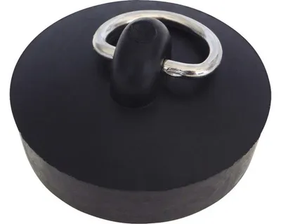 Obrázek produktu pro Umyvadlová zátka pryžová černá ø 39 mm