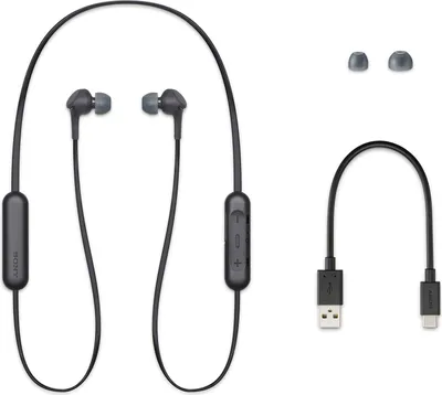 Sony WI-XB400B kabellose In-Ohr Kopfhörer (eingebauter Sprachassistent, Neckband Design, Bluetooth 5.0, NFC, Headset mit Mikrofon für Telefon & PC/Laptop) schwarz