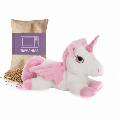 Produktbild von Habibi Mikrowelle Warme Spielzeug - Warme Einhorn - weis - 18 cm