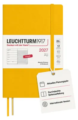 Produktbild von LEUCHTTURM1917 Wochenkalender 2027 Paperback (B6+) mit Notizbuch, liniert - Term